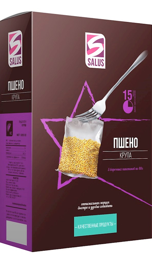 Set 13+1 Salus Hirse in Kochbeuteln (5*80) //  Пшено в варочных пакетах сет