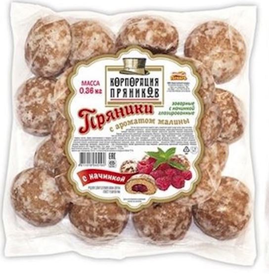 360g BP Prjaniki mit Himbeeregeschmack  //Пряники «Корпорация пряников» со вкусом Малины