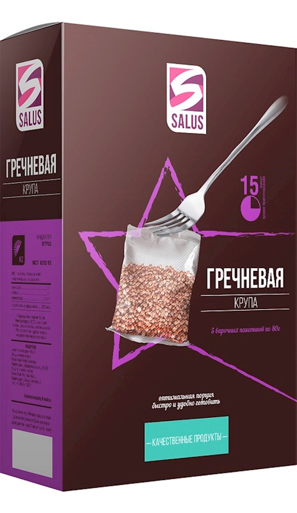 Set 13+1 Salus Buchweizen in Kochbeuteln (5*80) // Гречневая крупа в варочных пакетах сет