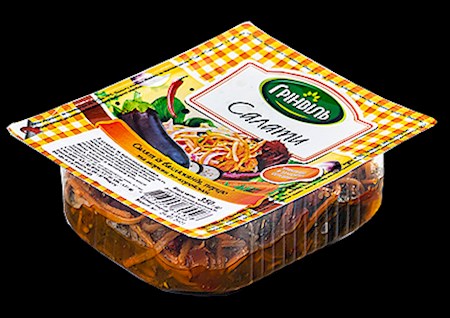 350g Grinvil Auberginen mit Paprika nach koreanischer  // Грінвіль Баклажаны  с паприкой и морковью по-Корейски