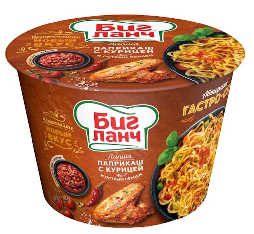 90g Big Lunch Nudeln Paprikasch mit Huhn und Chili // Лапша Паприкаш с курицей и острым перцем