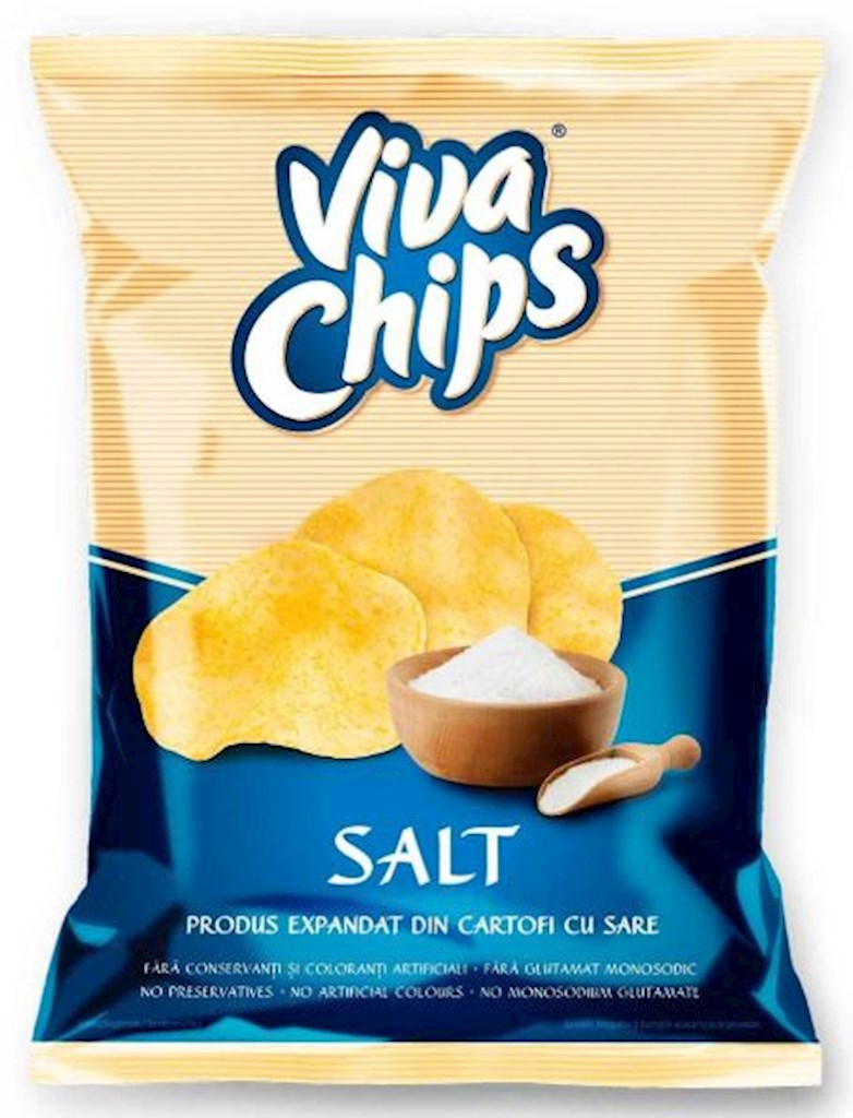 100g (RO) Viva Chips Kartoffelchips mit Salz // Чипсы с солью
