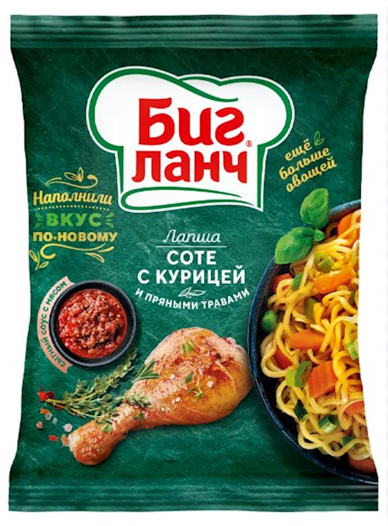 75g Big Lunch Nudel Geschm. Hühnerfleisch // Биг Ланч Лапша Соте с курицей и травами
