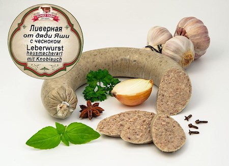 460g Leberwurst d. Jaschi mit Knoblauch // Колбаса Ливерная от дяди Яши с чесноком