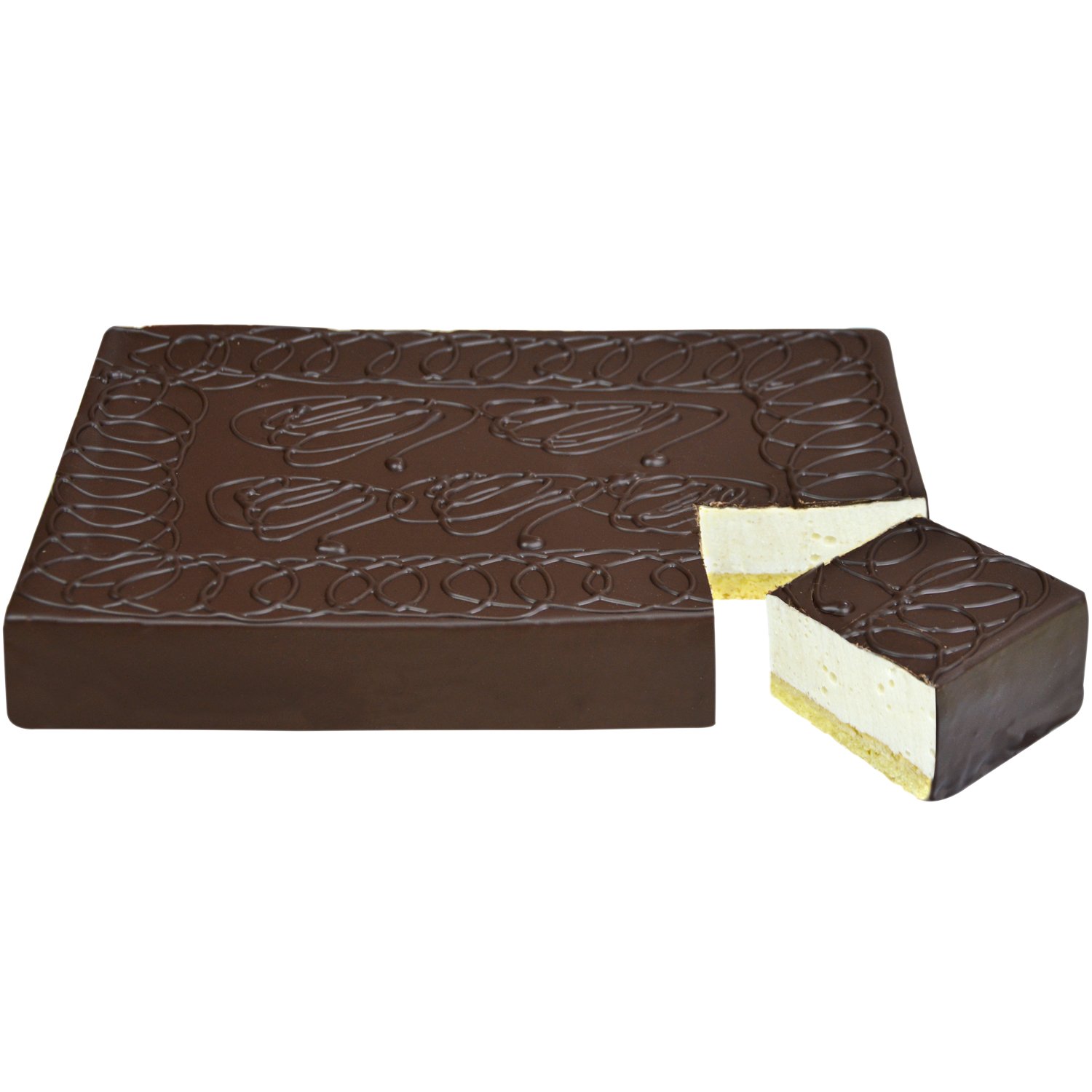 1kg Ptitschka Soufflé Torte ПТИЧЬЕ МОЛОКО Schokoladenglasur Tiefgekühlt