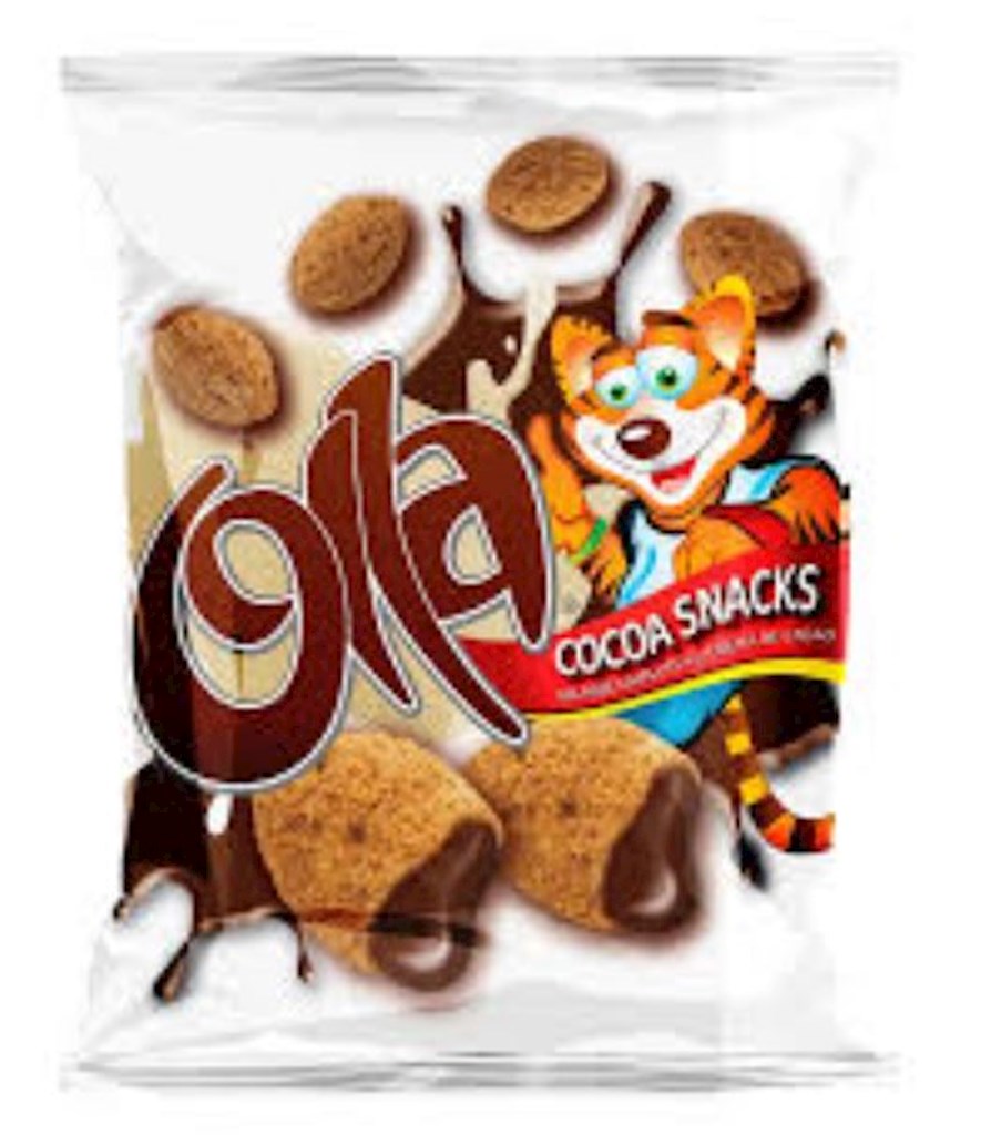 100g (RO) OLLA Getreidekissen gefüllt mit Kakaocreme // Снэки с кремом из какао 