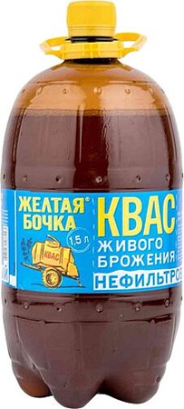 1,5l Kwas Gelbes Fass naturtrüb // Желтая Бочка Квас  живого не фильтрованный
