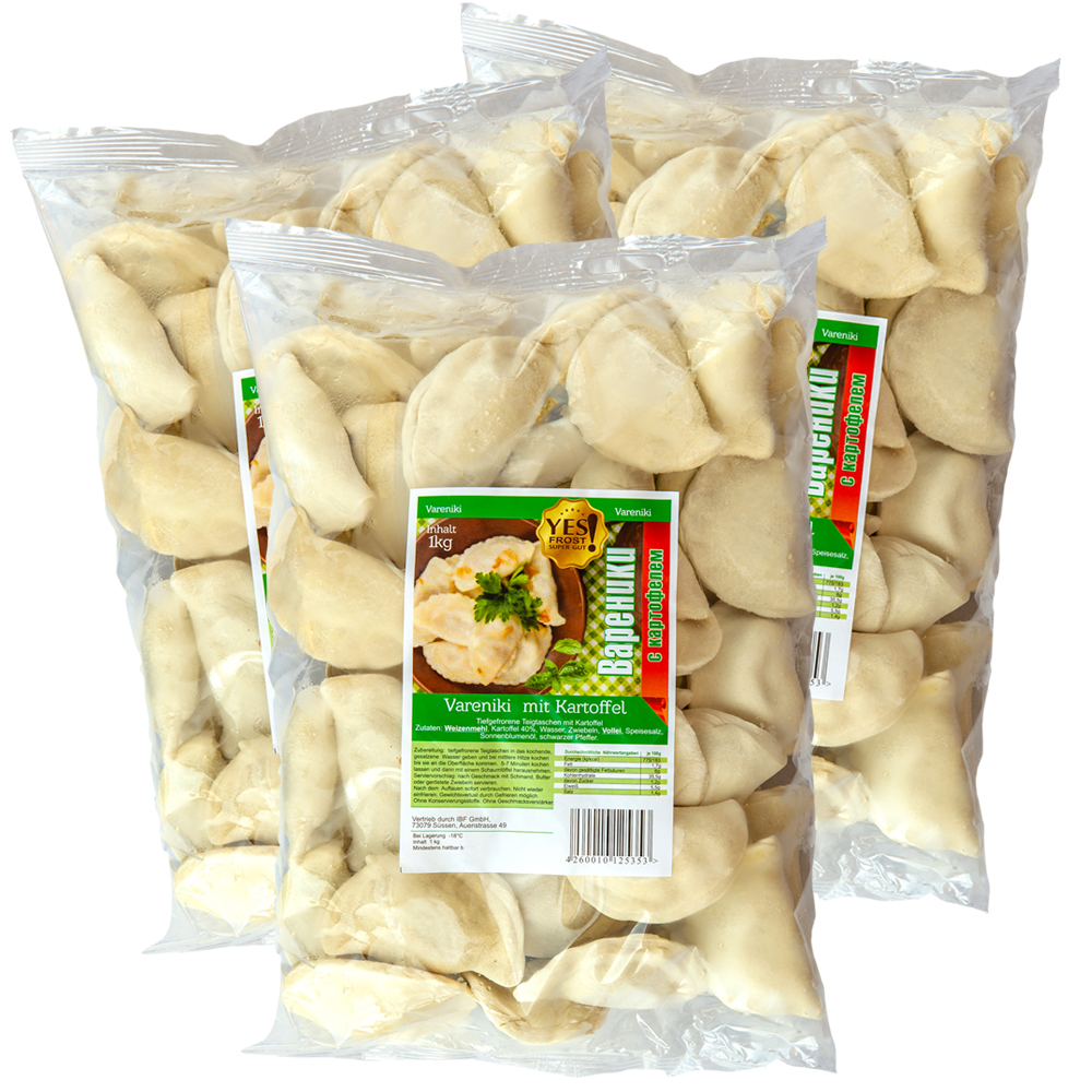 700g Wareniki Kartoffel und Zwiebel Teigtaschen Tiefkühlkost