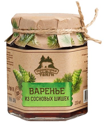 150g TerritorijaTaigi Grüne Tannenzapfen in Zuckersirup // Варенье из сосновых шишек  