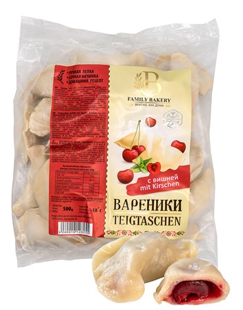 500g Vareniki mit Kirsche // Family Bakery Вареники с вишней