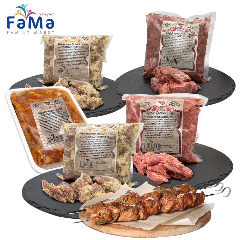 5,0 kg Schaschlik Genuss Runde: 4+1 Schaschlik Assortiment // Шашлычный раунд: 4+1 шашлык ассорти
