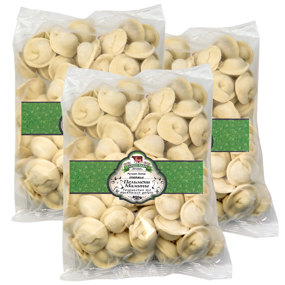 750g Mama's Pelmeni Rindfleisch Handgemacht Tiefkühlkost