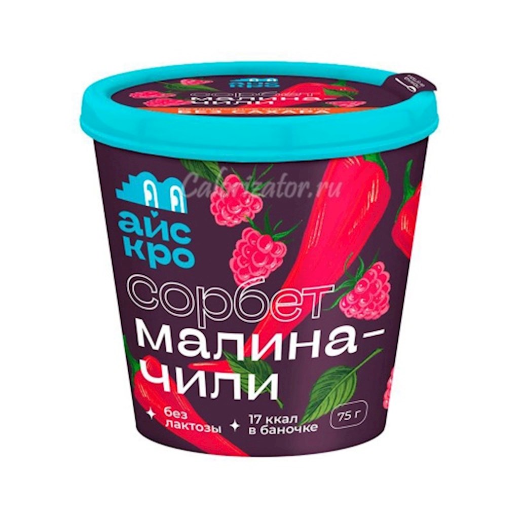 75g ICECRO Fruchte-Sorbet Himbeer-Chili // фруктовый Сорбет "Малина-чили" без сахара