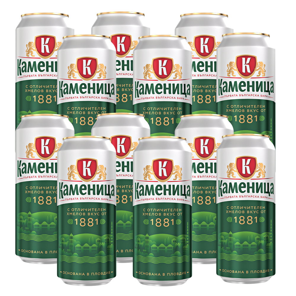 12X0,5L KAMENIZA HELLES BIER BULGARIEN Alc.4,4% ПИВО БОЛГАРСКОЕ КАМЕНИЦА