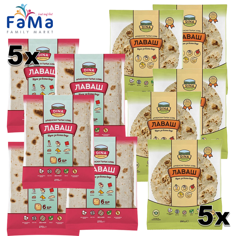 2,5kg bulgarisches traditionelles Fladenbrot  LAVASH Vorteilset gekühlt +6°C