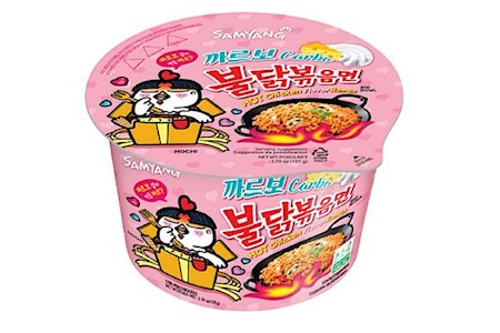 105g Sam Yang Buldak Ramen Scharfes Hühnchen, Carbonara // Острый цыпленок, Лапша карбонара (Рамён)