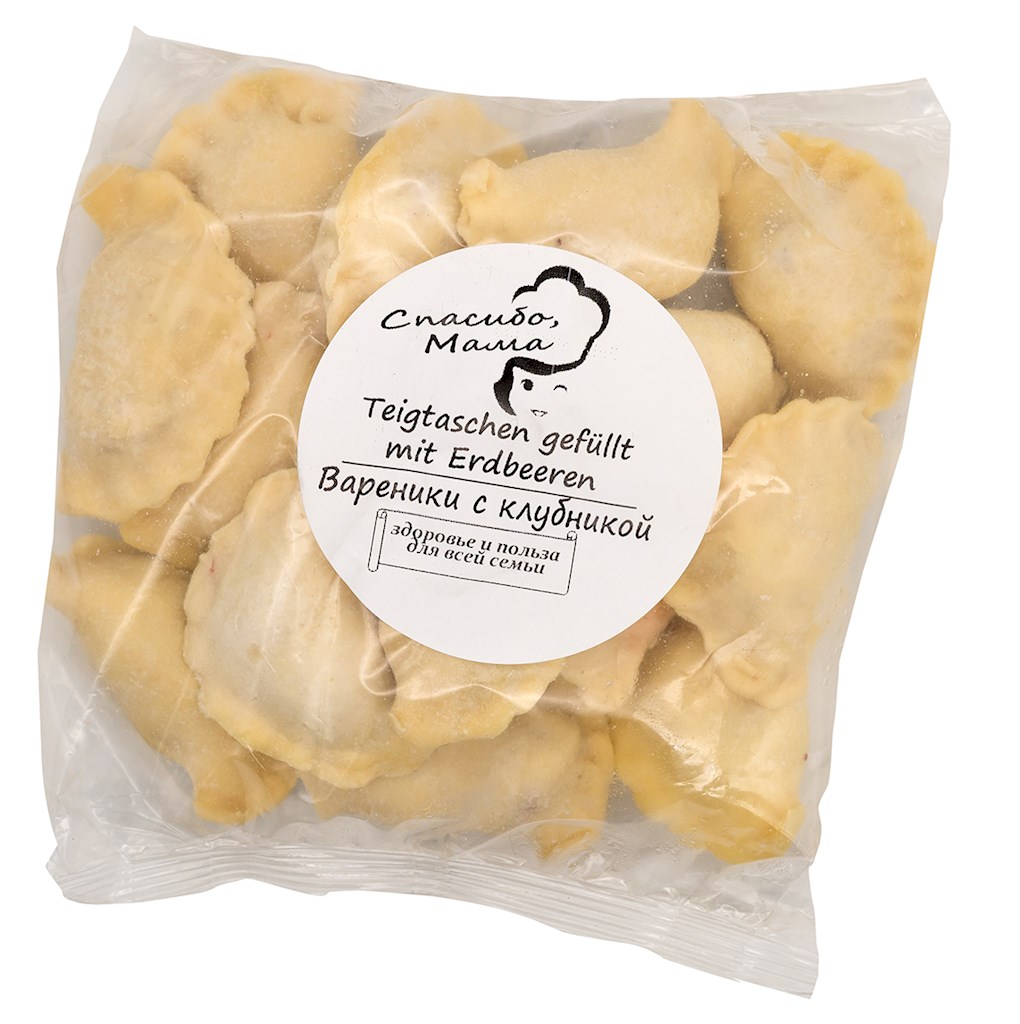 500g Spasibo Mama Vareniki mit Erdbeere// Спасибо Мама Вареники с клубникой