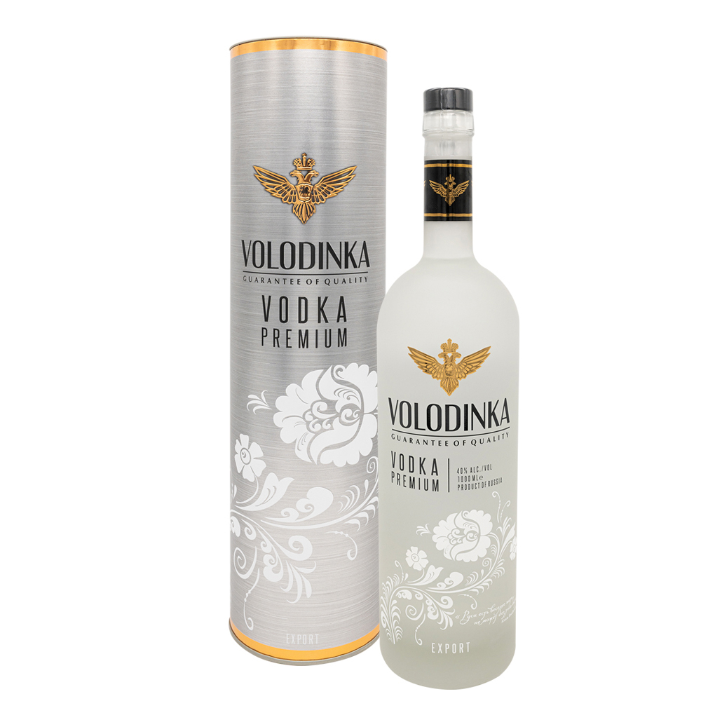 1,0L Wodka Volodinka PREMIUM Geschenktube Alc.40% Vol.