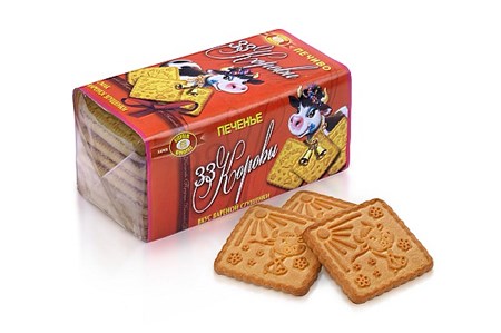 180g BS 33 Korovi Zuckerkekse mit Karamellgeschmack // Печенье со вкусом варёной сгущёнки