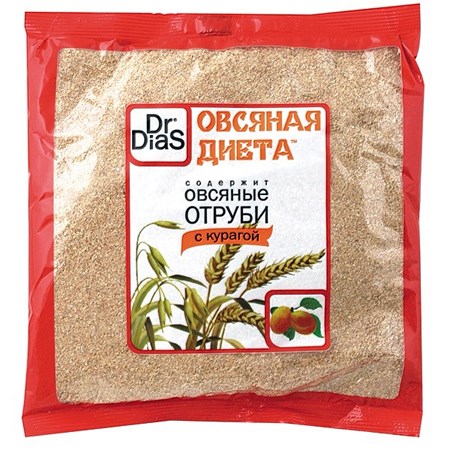 200g Dr Dias Haferkleie mit getrockneten Aprikosen // Овсяные отруби с курагой