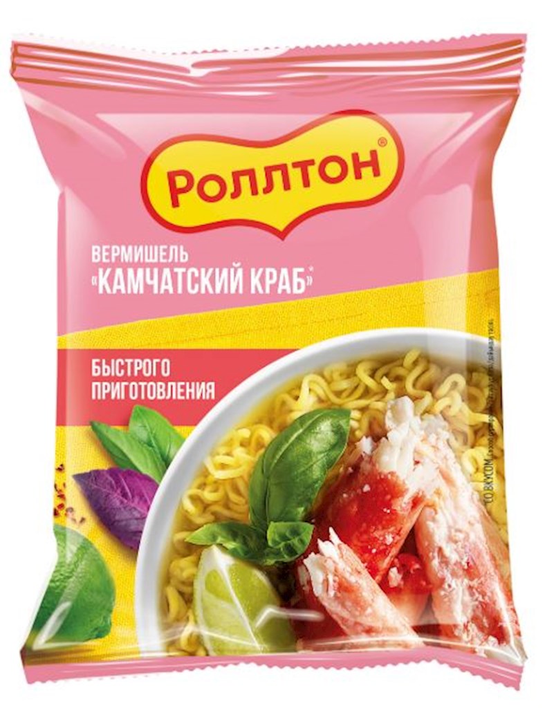 60g Rollton Nudeln mit Kamtschatka-Krabbengeschmack // Лапша с Камчатским крабом