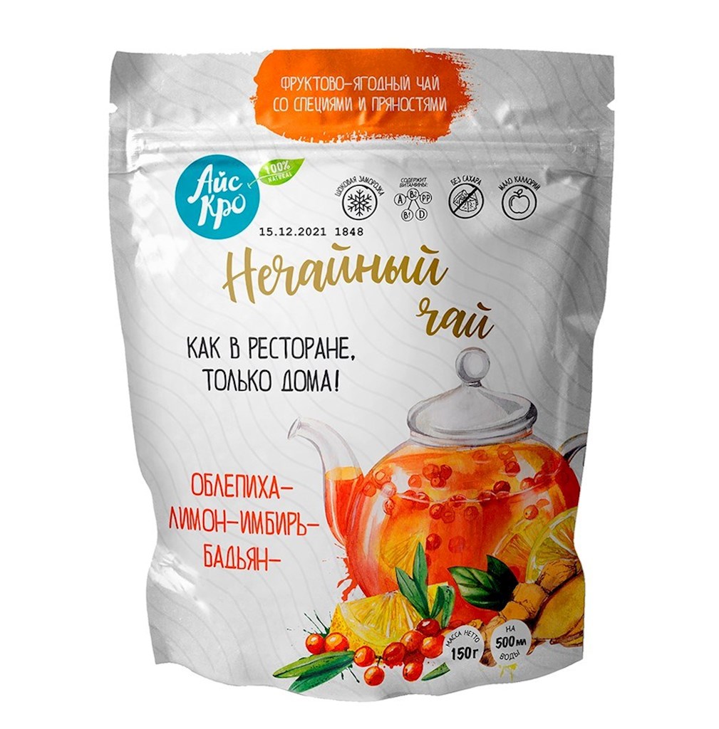 150g ICECRO Sanddorntee mit Zitrone, Ingwer und Sternanis // Чай с облепихой, лимоном, имбирем и бадьяном 