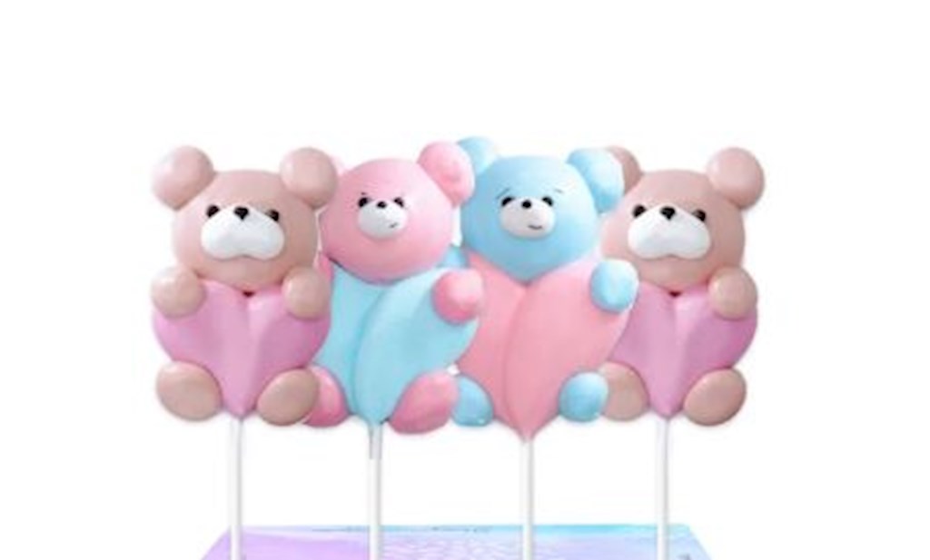 20g Milami Marshmallows Teddybär mit Herz // Маршмэллоу на палочке "Мишка с сердцем"