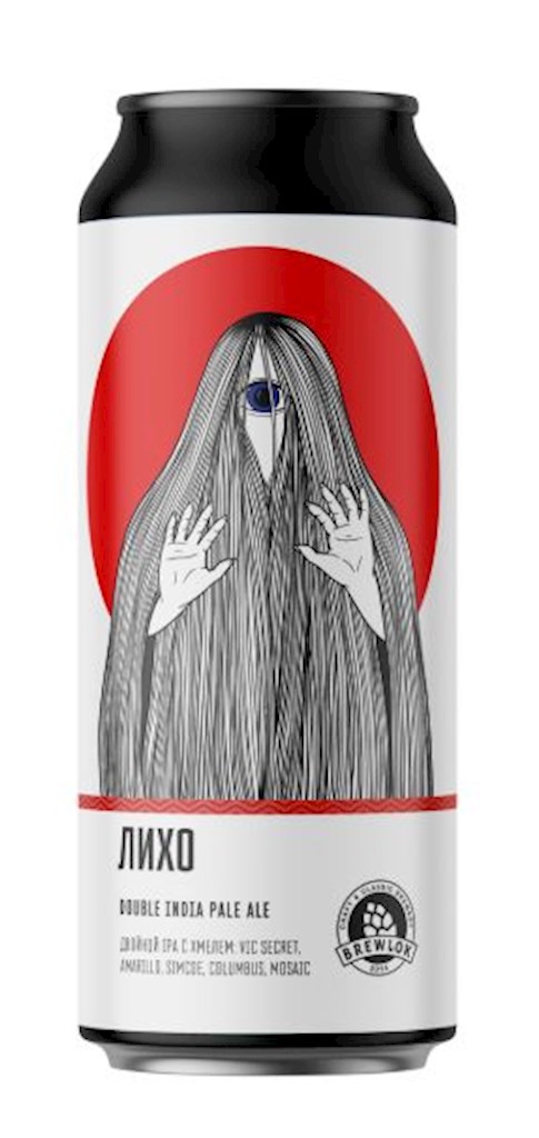 0,5l Bier „Likho Odnochlazoe“ Hell, Dose, P21°, alc 8,6% // Светлое Нефильтроваое Банка "Лихо Одноглазое" 