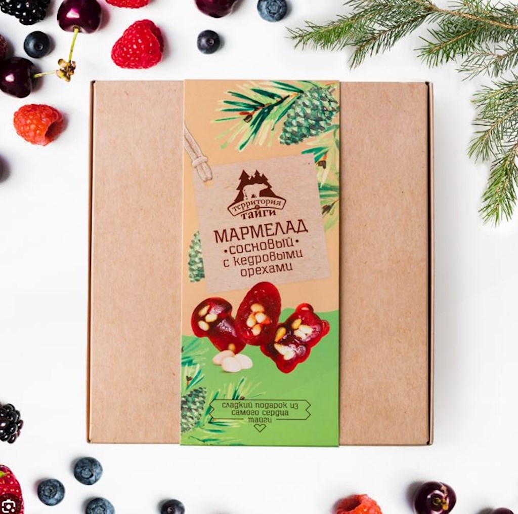 250g Terr.Taigi Kiefer-Gelee mit jungen Tannenzapfen // Мармелад сосновый с кедровым орехом 