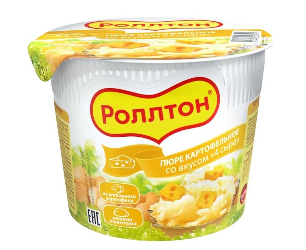 40g Rollton Kartoffelpüree mit Vier-Käse-Geschmack // Картофельное пюре со вкусом четыре сыра