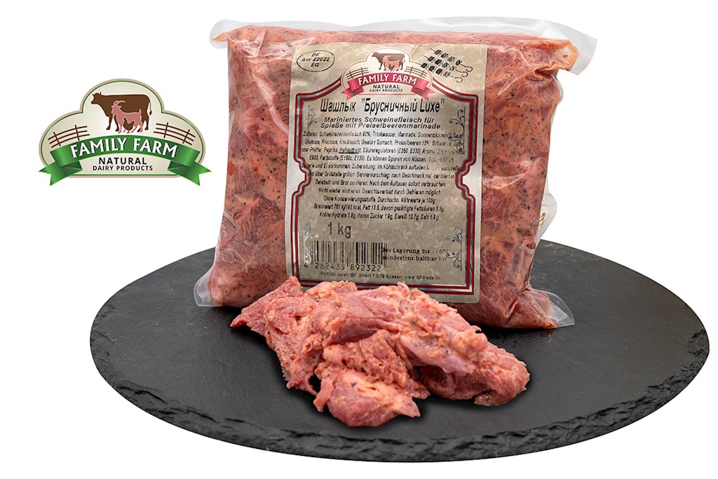 1 kg Schaschlik Schwein "Preiselbeere Deluxe" // Шашлык из свинины "Брусничный Luxe"