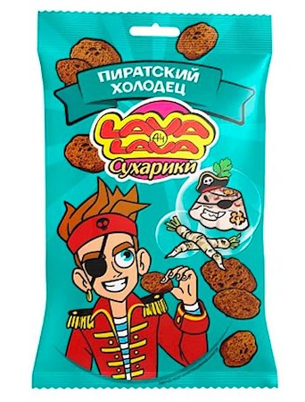 30g Lava Lava Zwieback mit Sülze/Meerret Geschmack // Сухарики ржаные со вкусом холодца с хреном