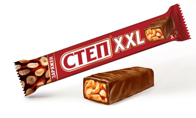 70g Slavjanka Schokoriegel „Golden Step“ // Батончик "Степ" XXl  с Арахисом и Карамелью