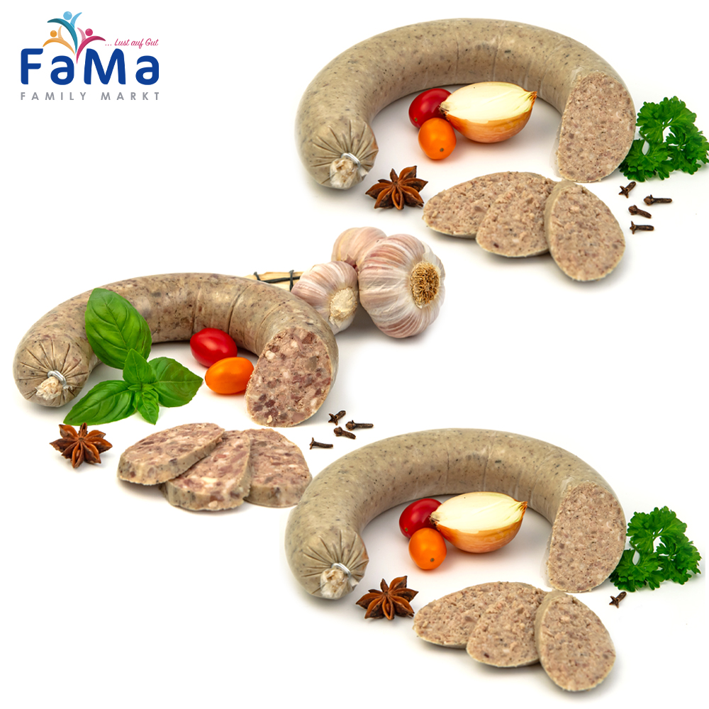 3 Stück Leberwurst Variation Kennenlernset mit und ohne Knoblauch ot Dedja Jaschi