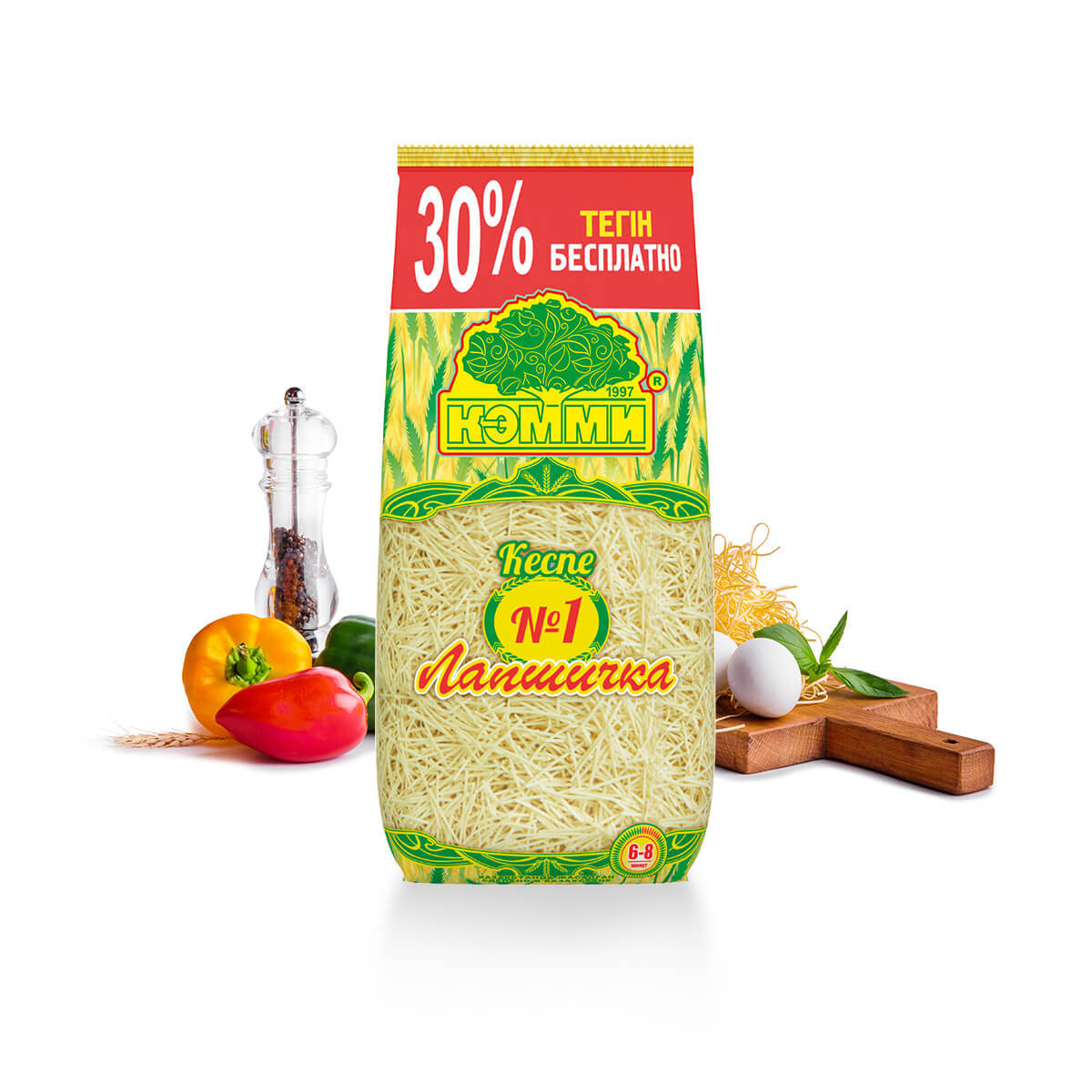 800g Kemmi Fadennudeln Nr.1 EXTRA FEIN aus Kazakhstan СДЕЛАНО В КАЗАХСТАНE