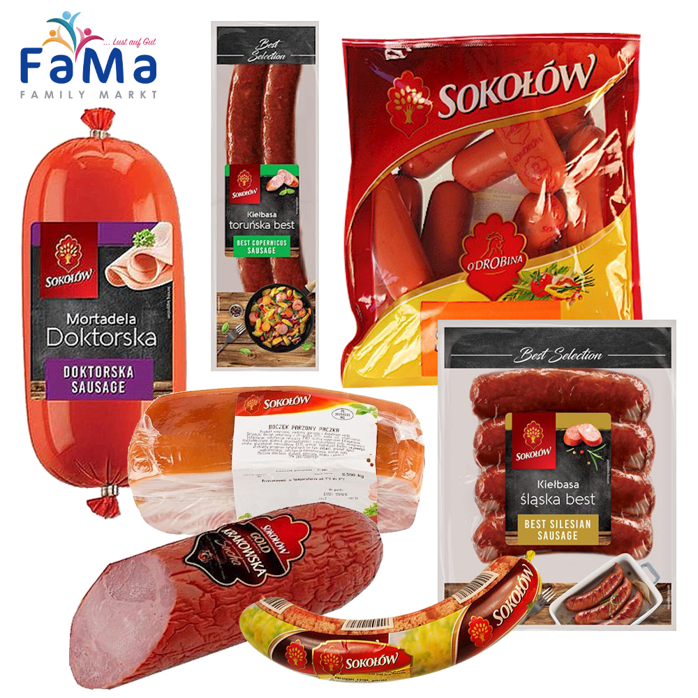 3,7kg Familienset Wursset Polnische Spezialitäten SOKOLOV