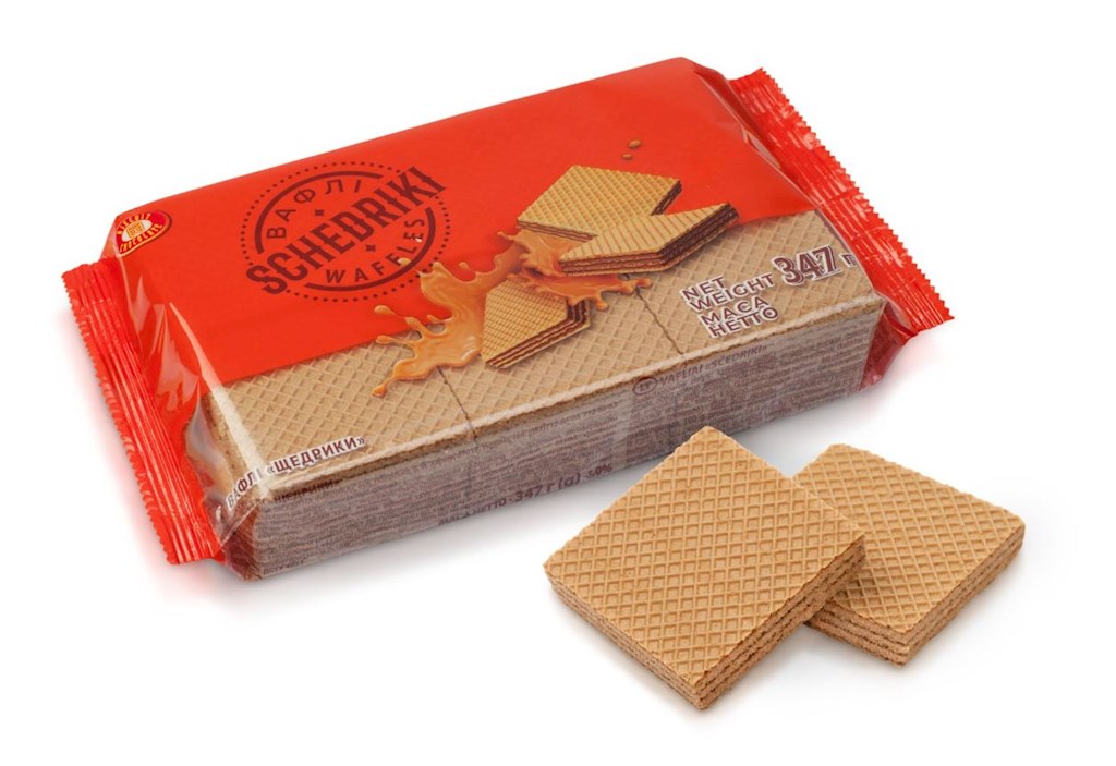 347g BS Waffelschnitte gefüllt Schedriki   // Вафли Щедрики 