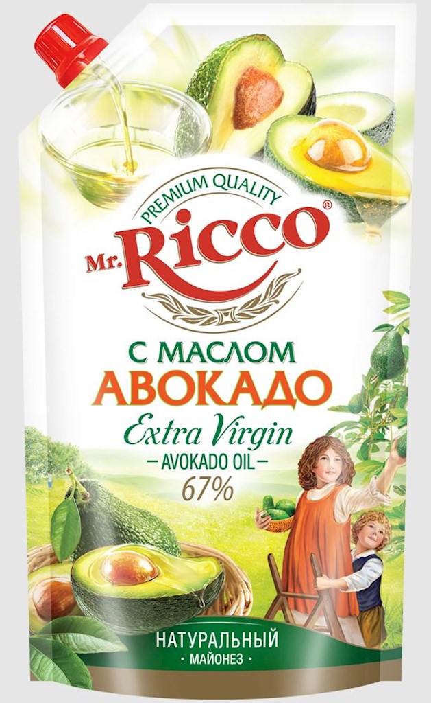 375g Mr.Ricco Mayonnaise mit Avocadoöl 67% // Майонез С маслом авокадо 67%